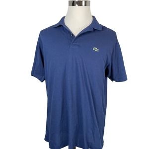 Lacoste Classic Fit Blue Short Sleeve Polo Shirt Size XXL